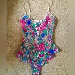 Vintage lingerie gold label Victoria’s Secret Teddy